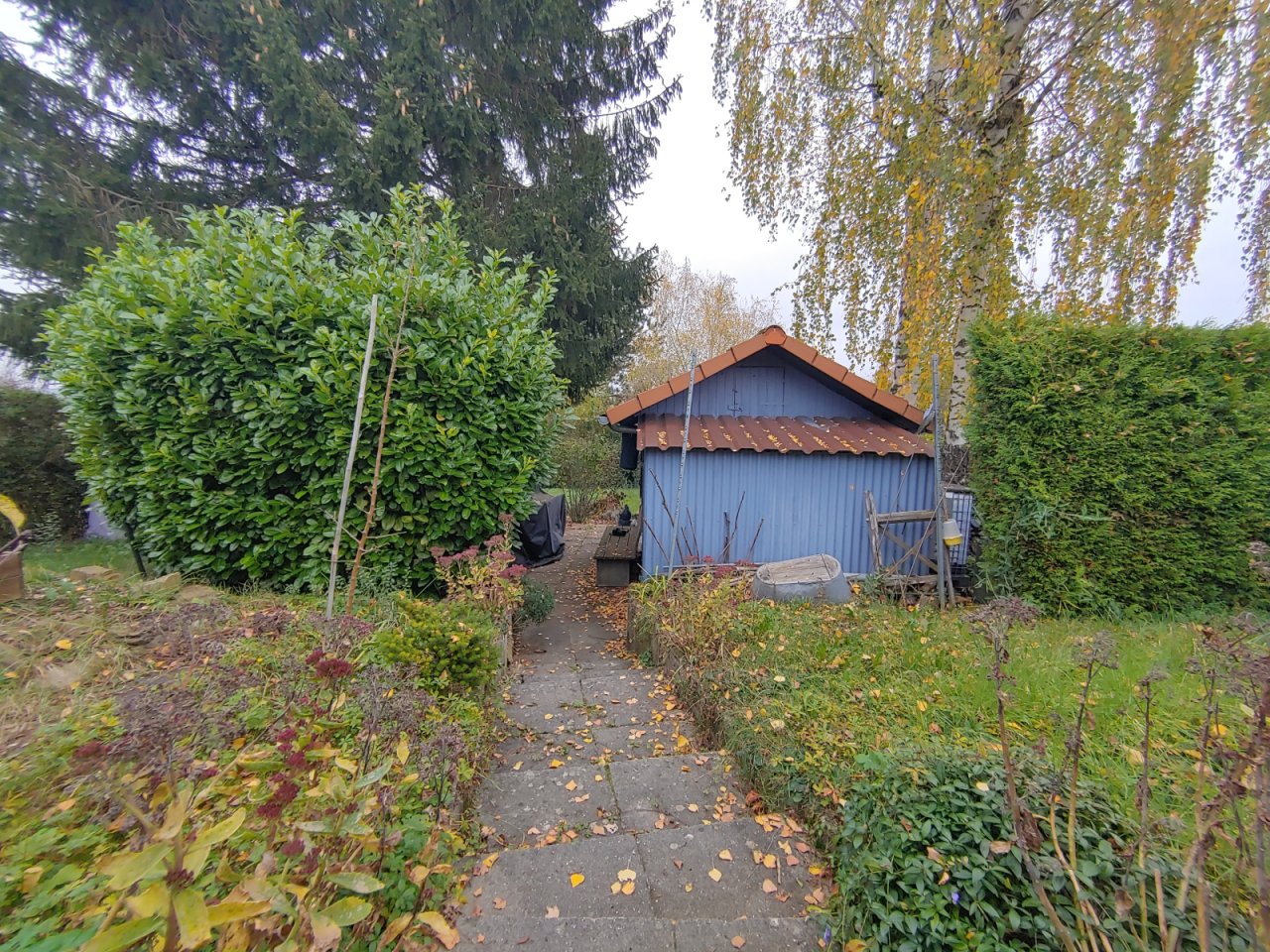 Eingangsbereich und Rückseite Hütte Eingangsbereich und Rückseite Hütte